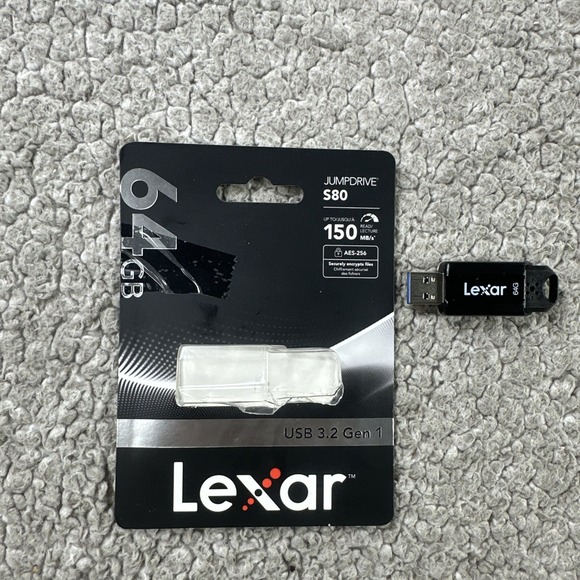 Lexar Other - New Lexar JumpDrive S80 64GB USB 3.2 Gen 1 Flash Drive LJDS080064G Open Box